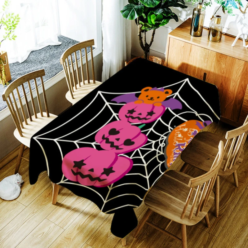 

Home Halloween Decoration Table Cloth Waterproof Rectangular Tablecloths Round Tablecloth Party Decoration Nappe De Table Nappe