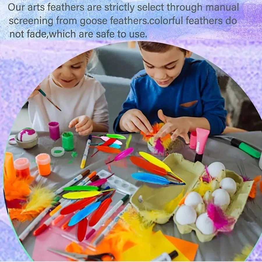 Dyed Duck Feather 100pcs 4-6inch Red Blue White Decorative Feathers for Costumes Wedding Christmas Party Crafts