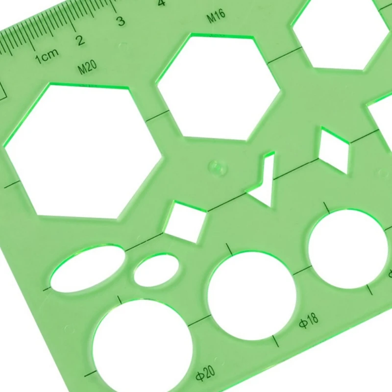 Kunststoff Zeichnung Vorlage Lineal Kit Messung Gebäude geometrische Zeichnung Lineale für das Zeichnen von Illustrationen Architektur