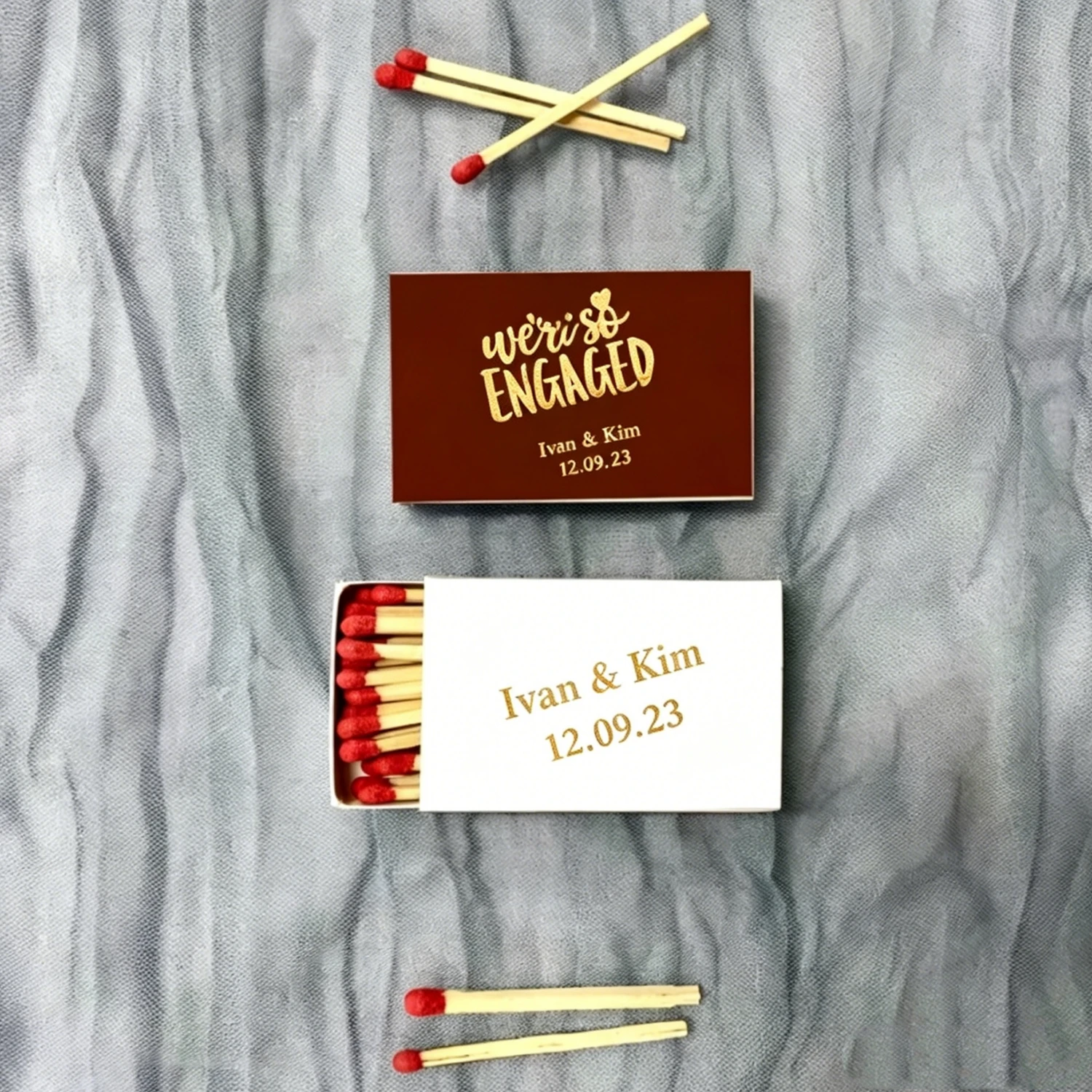 

Custom Wedding Durable Matchboxes, Personalized Sturdy Design, Long-Lasting Favours for Wedding Party