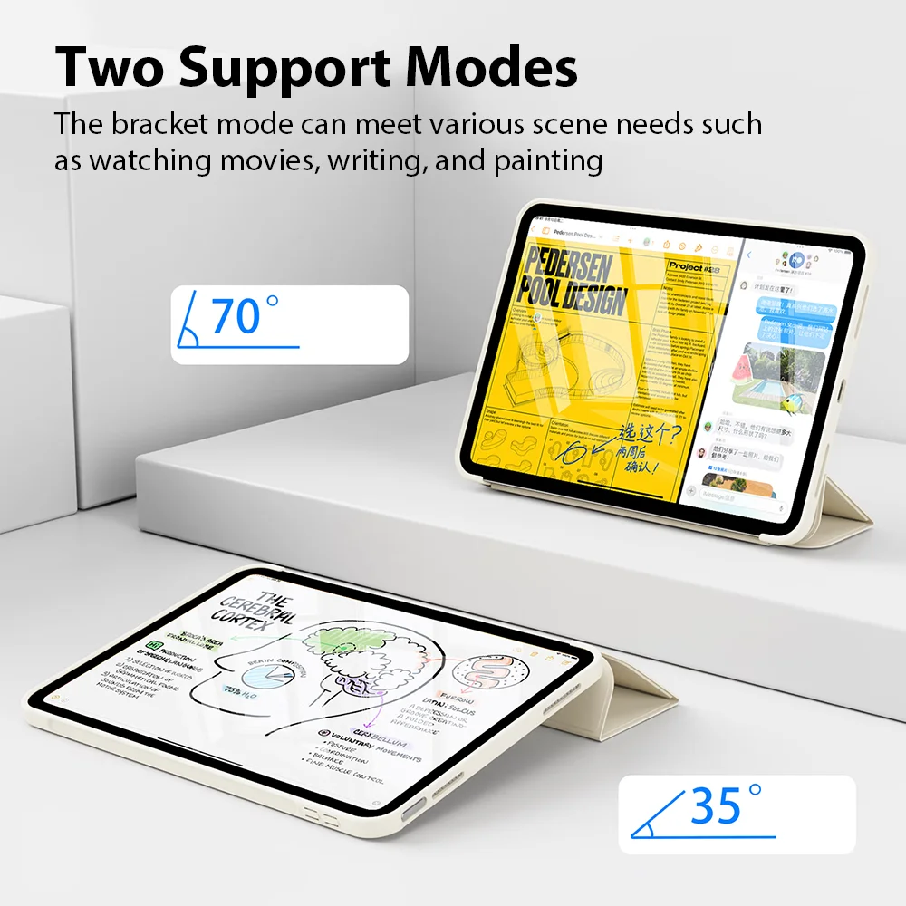 Cover for IPad Pro 11 2018-2024 IPad Air 11 2025 A16 11th 10th 10.9 Shell IPad Air 2 3 4 5 Mini 6 7 A17 Pro 3-Folded Case Cover