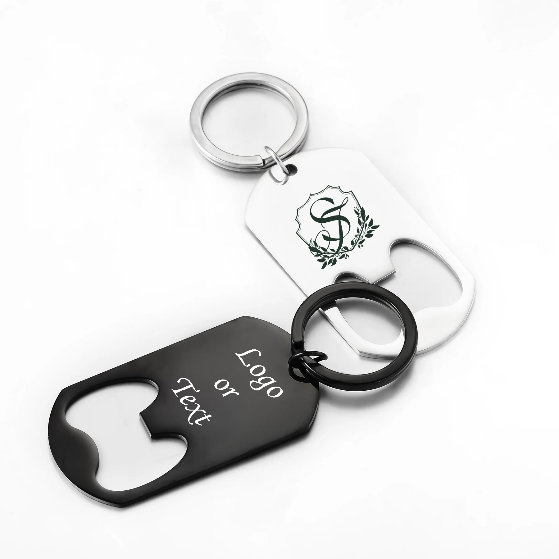 Porte-clés en acier inoxydable avec noms personnalisés, ouvre-bouteille personnalisé, cadeau d'anniversaire, cadeau de mariage personnalisé pour invités, 4 pièces