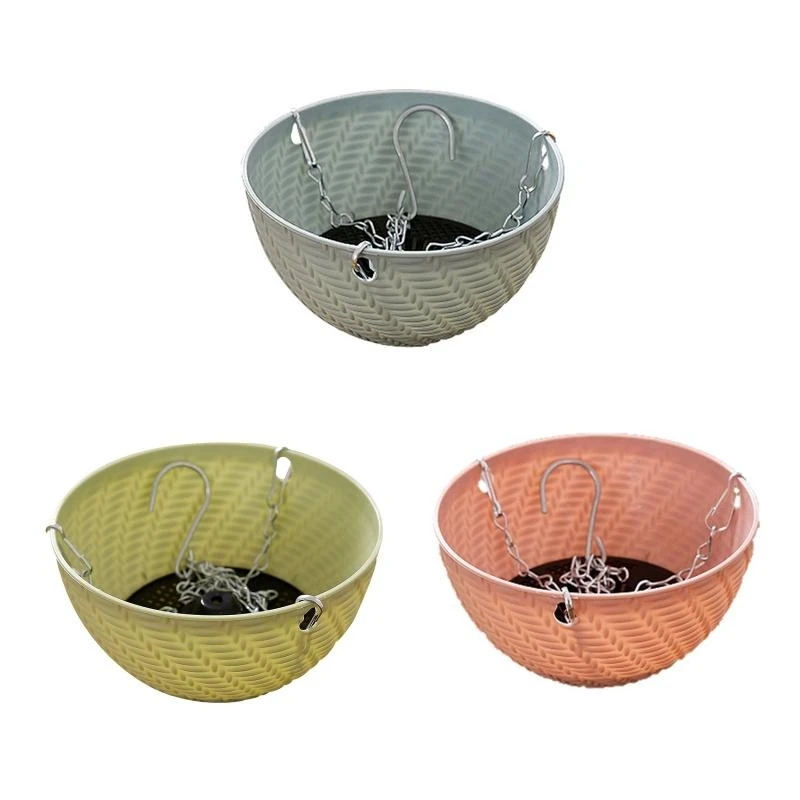 

L9BE for Creative Plants Hanging Basket Balcony Indoor Outdoor Plant Hanger Stable Hanging Holder Flowers Basket Tabletop Pla