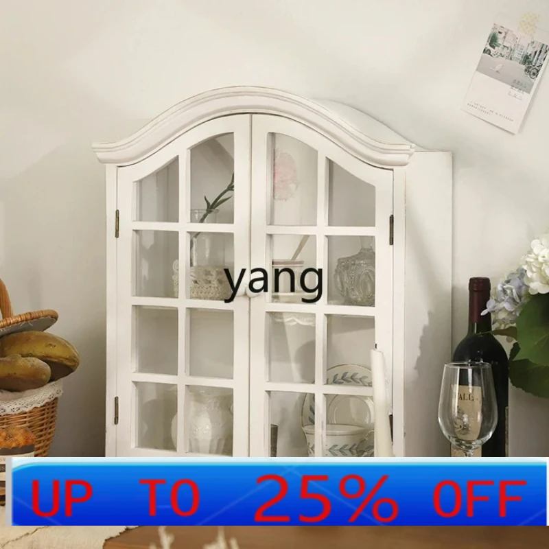LTT wall cabinet wall retro glass door desktop storage cabinet