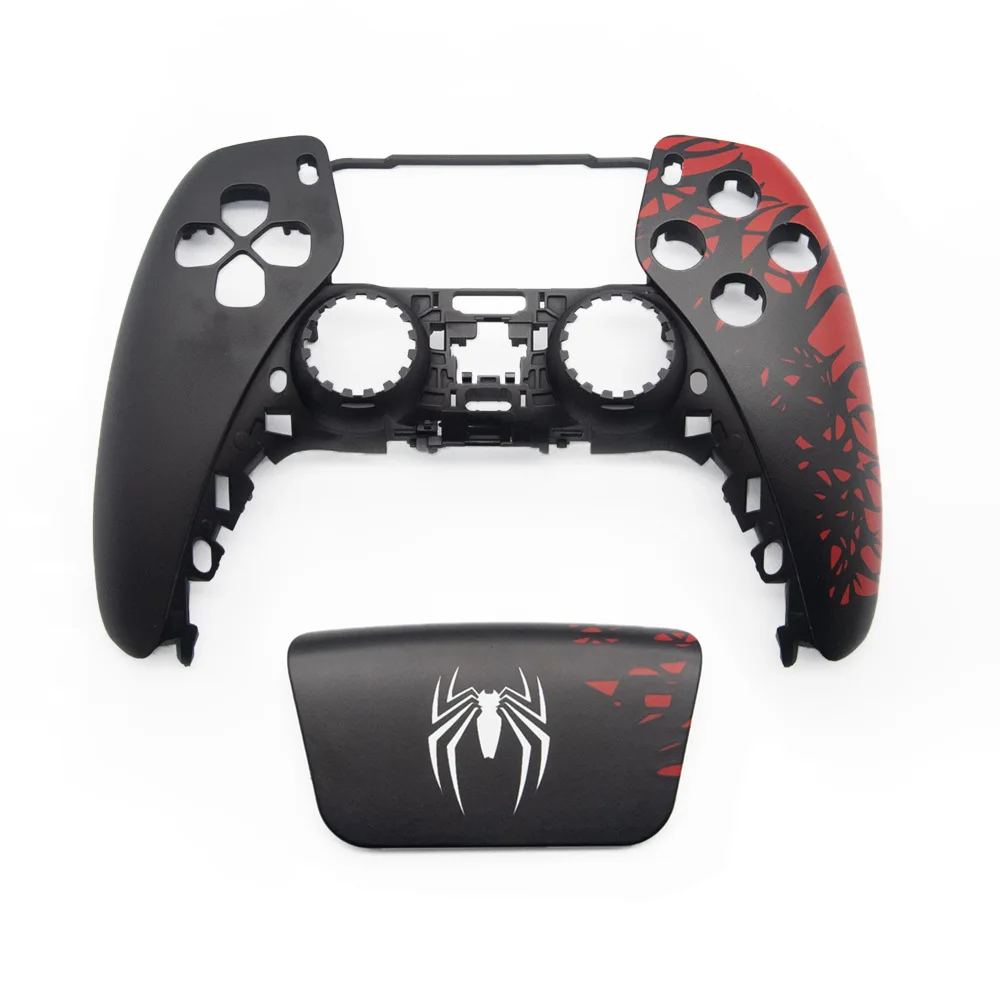 

New Touchpad Front Back Housing Shell for PS5 Controller DIY ReplaceToument Custom Cover Spider Pattern Faceplate Playstation 5