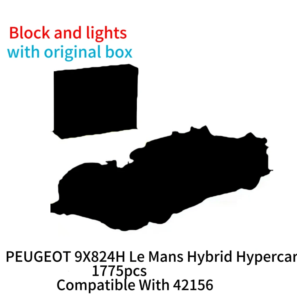 42156 Technical Peugeoted 9X8 Mans Hybrid Hypercar Super Racing Car Building Blocks Sportcar Brick Boy Adult 42154