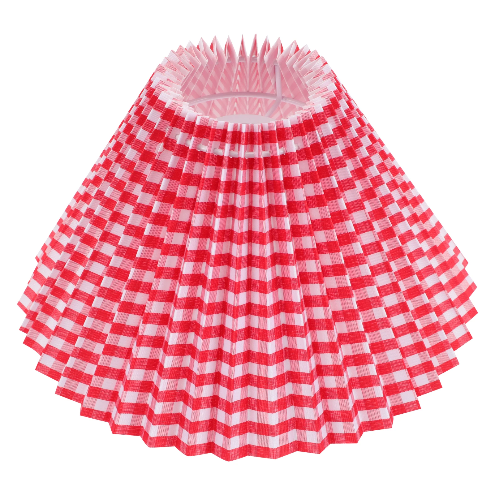 

DIY Pleated Fabric Lampshade Pink Home Decor Iron Cloth Light Pendant Small Hanging Lamp Shade for Bedroom Dining