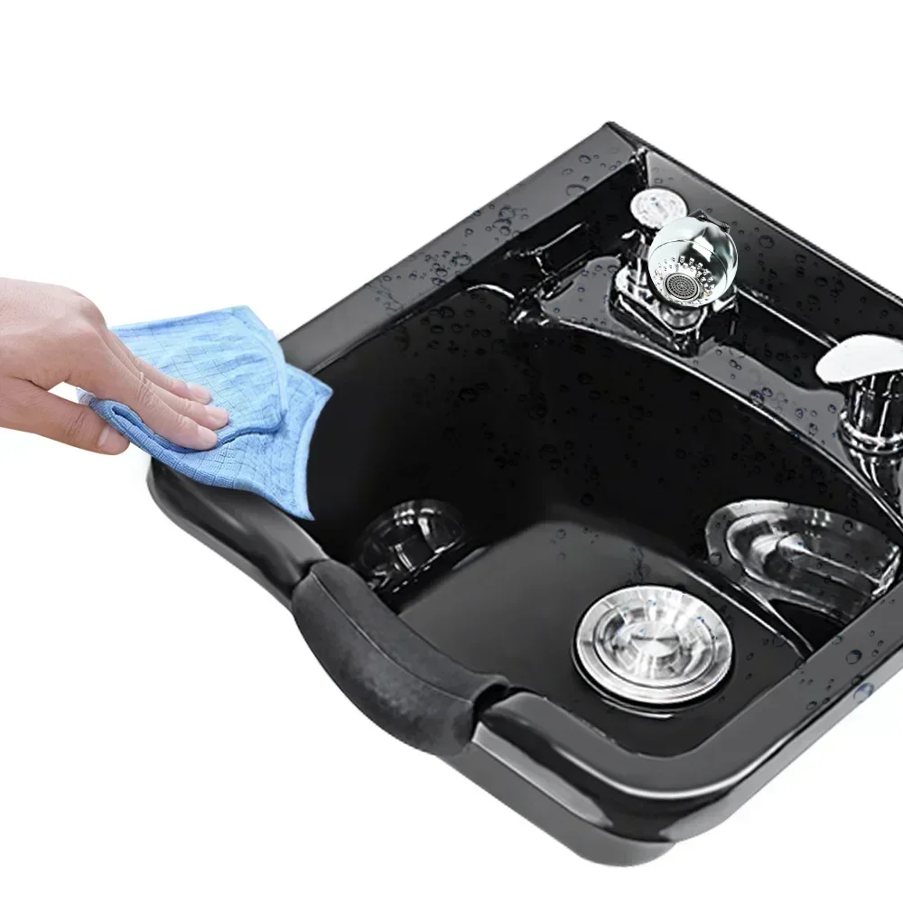 Salon Shampoo Bowl Hair Basin Wash Unit Portable Sink Adjustable Washing Shampoo Basin For Barber Shop House