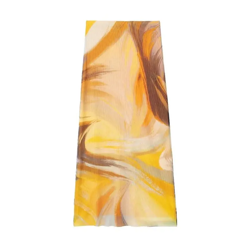 

Summer 2024 Women's High Waist Midi Skirt Leopard Print ter Ne Dr Straight Cut Versatile High Street Sle