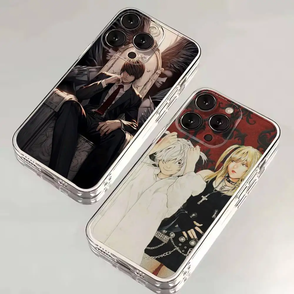 

Misa anime D-Death N-Note Phone Case For iPhone 16,15,14,13,12,11 Plus,Pro,Max,XR,XS,X,7,8 SE,Mini Transparent Silicone Soft