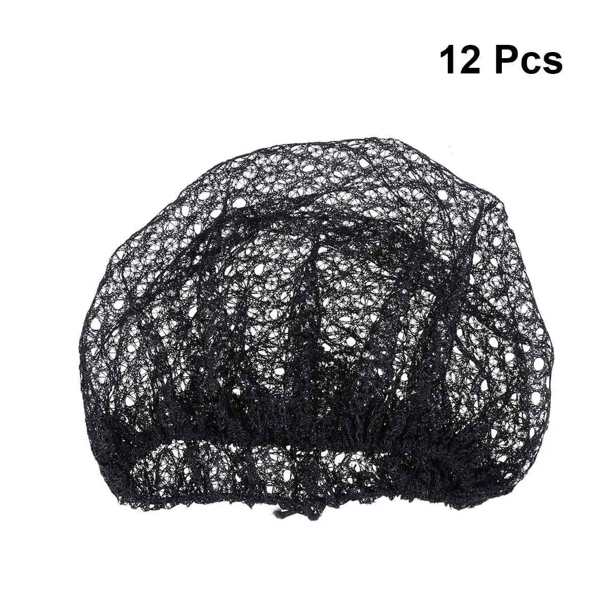 

12 Pcs Hair Net Lightweight Cap Elastic Band Sleep Bonnet Kitchen Cover Mesh Wraps Breathing Comfortable Fit Food Safety