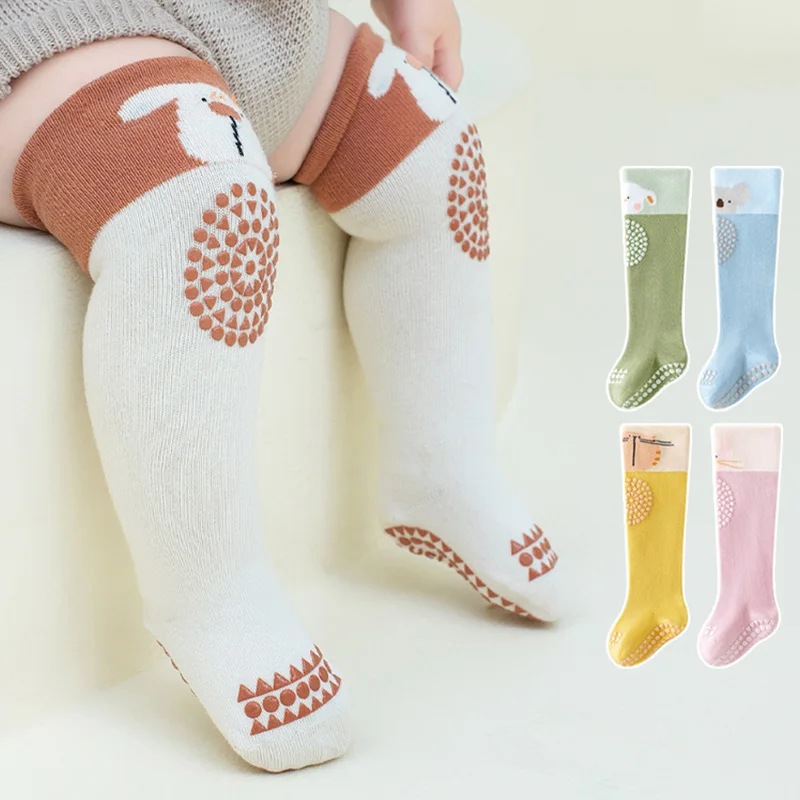 

Knee Socks Non-Slip Floor Socks Baby Summer Kid Crawling Protector Leg Warmers Girls Boys Safety Cartoon Baby Fashion Children