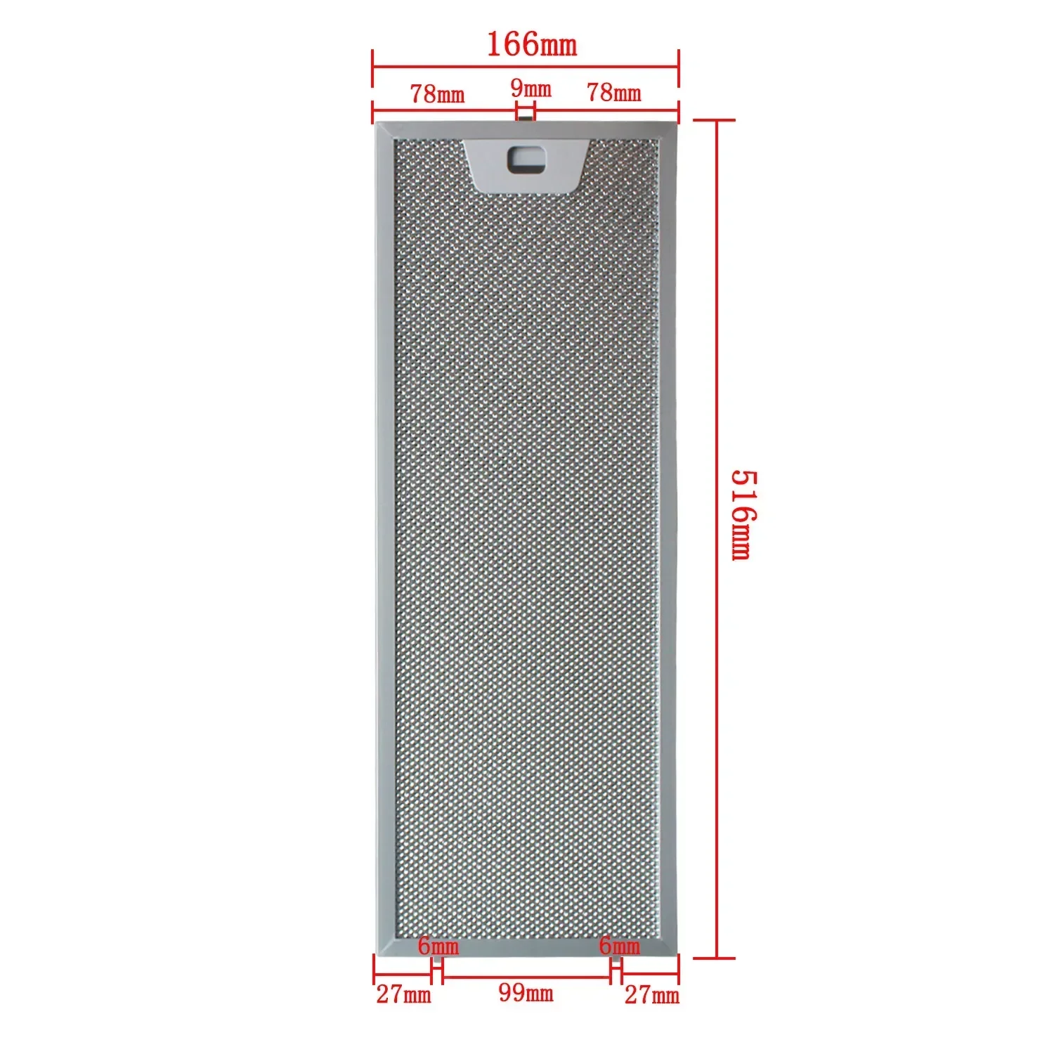 Imagem -05 - Kitchen Aluminium Cooker Hood Filter Grupo Extrator de Graxa Hood 515x166 515x186 mm 00660222 00660223