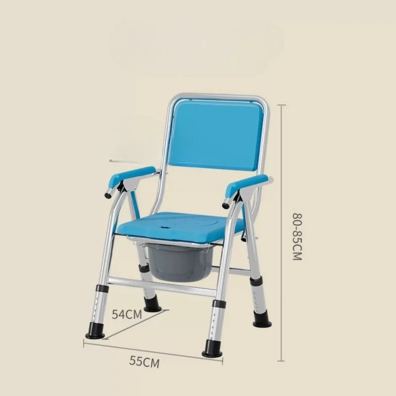 Space Saving Squatty Potty Toilet Sturdy Dual-Use Commode Chair Portable Toilet Chair &Shower Seat for Elderly,Height Adjustable