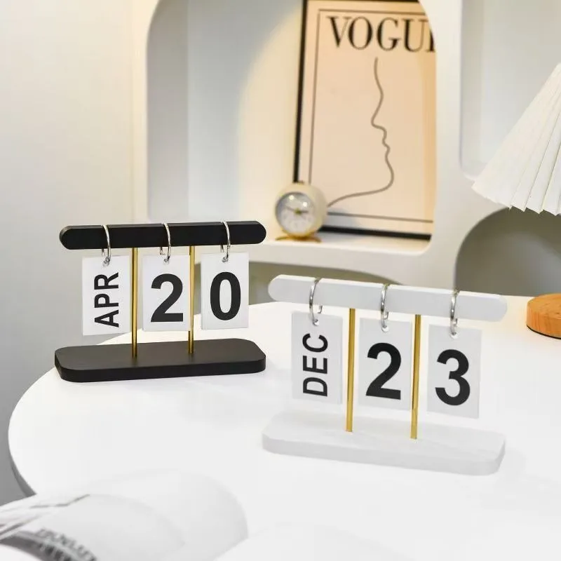2026 Scandinavian Style Calendar, ABS Desktop Display with Modern Design, Office Home Decor & Instagram Aesthetic Gift