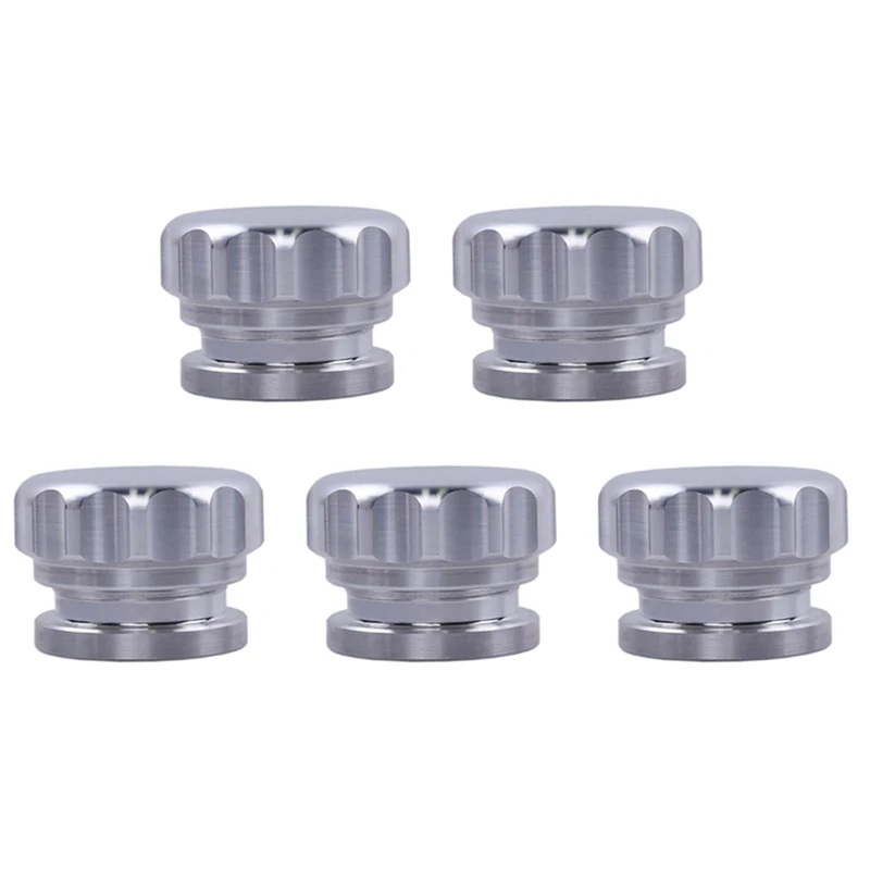 5Pcs 2 Inch 51Mm Aluminum Alloy Welded On The Filler Neck And Auto Parts Modified Fuel Tank Cap Silver