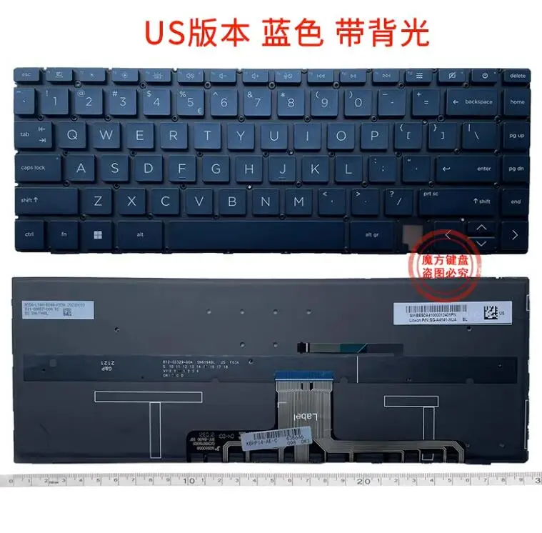 

For HP Spectre x360 14-EA 14-EB 14-AE US Backlit Keyboard Blue