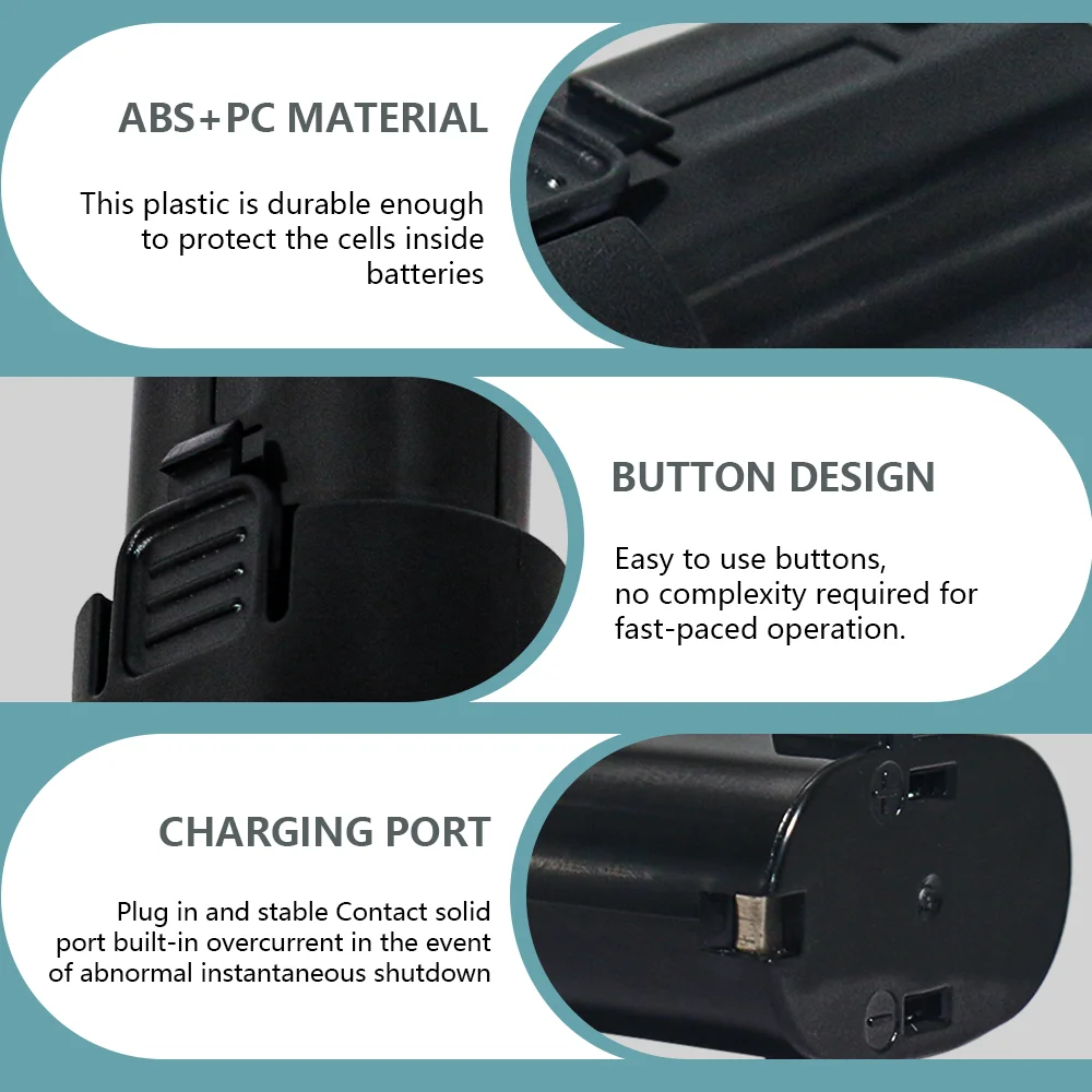 Baterai Alat Listrik AERDU untuk Makita 7.2V 3000mah BL7010 BL0715 DF010 DF012 DF022 7.2-4 194355-2 194356-3