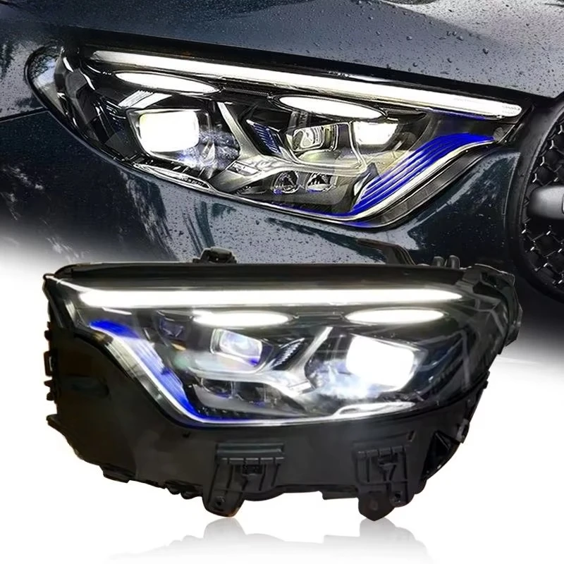 For GLC LED Headlights 2023-2025 C254 X254 High-End Headlights GLC Turn Signal High Beam Angel Eye Projector Lens