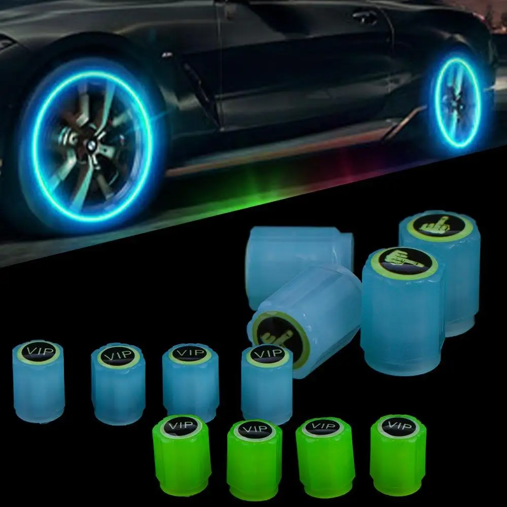 

Auto Parts Dust Cove Tires Accessories Plastic Tire Valve Stem Caps Stem Air Valve Caps Tyre Stem Cover Luminous Valve Cap