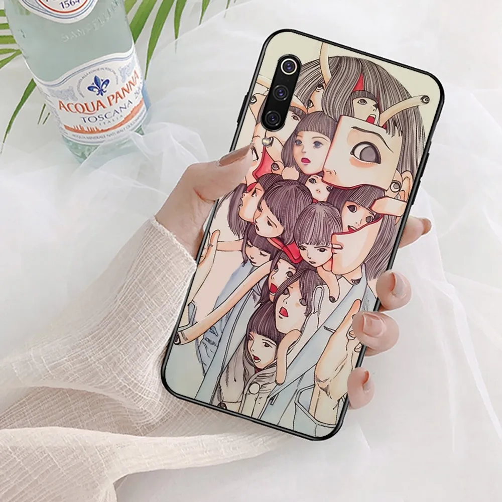 shintaro kago Horror cartoons Phone Case For Xiaomi Mi 5X 8 9 10 11 12 lite pro 10T PocoX3pro PocoM3 Note 10 pro lite