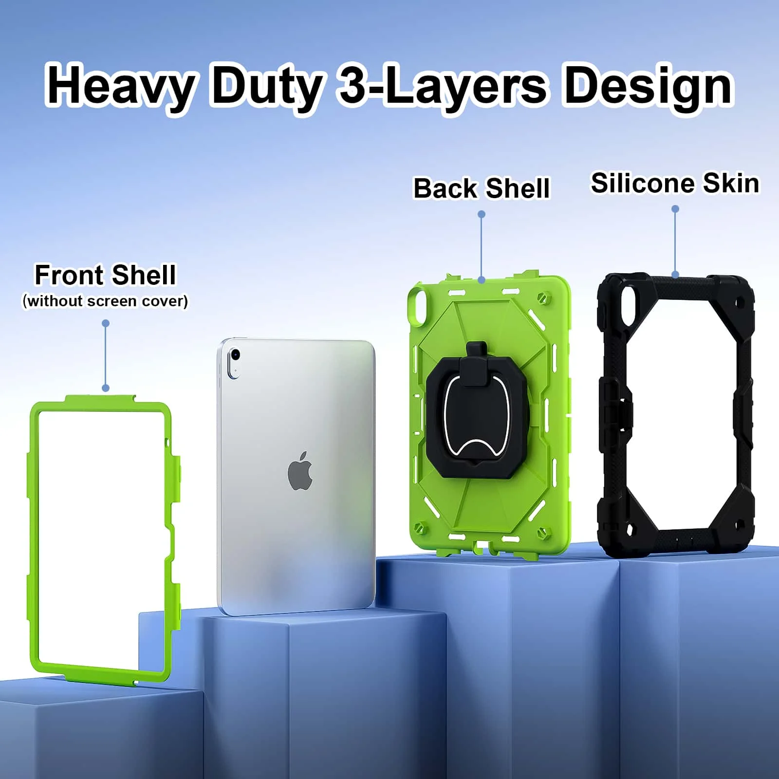 360 Rotating Case for iPad A16 11 10th 7 8 9th 10.2 5 6th Pro 9.7 with Pencil Holder Foldable Stand Heavy Duty Shockproof Cover