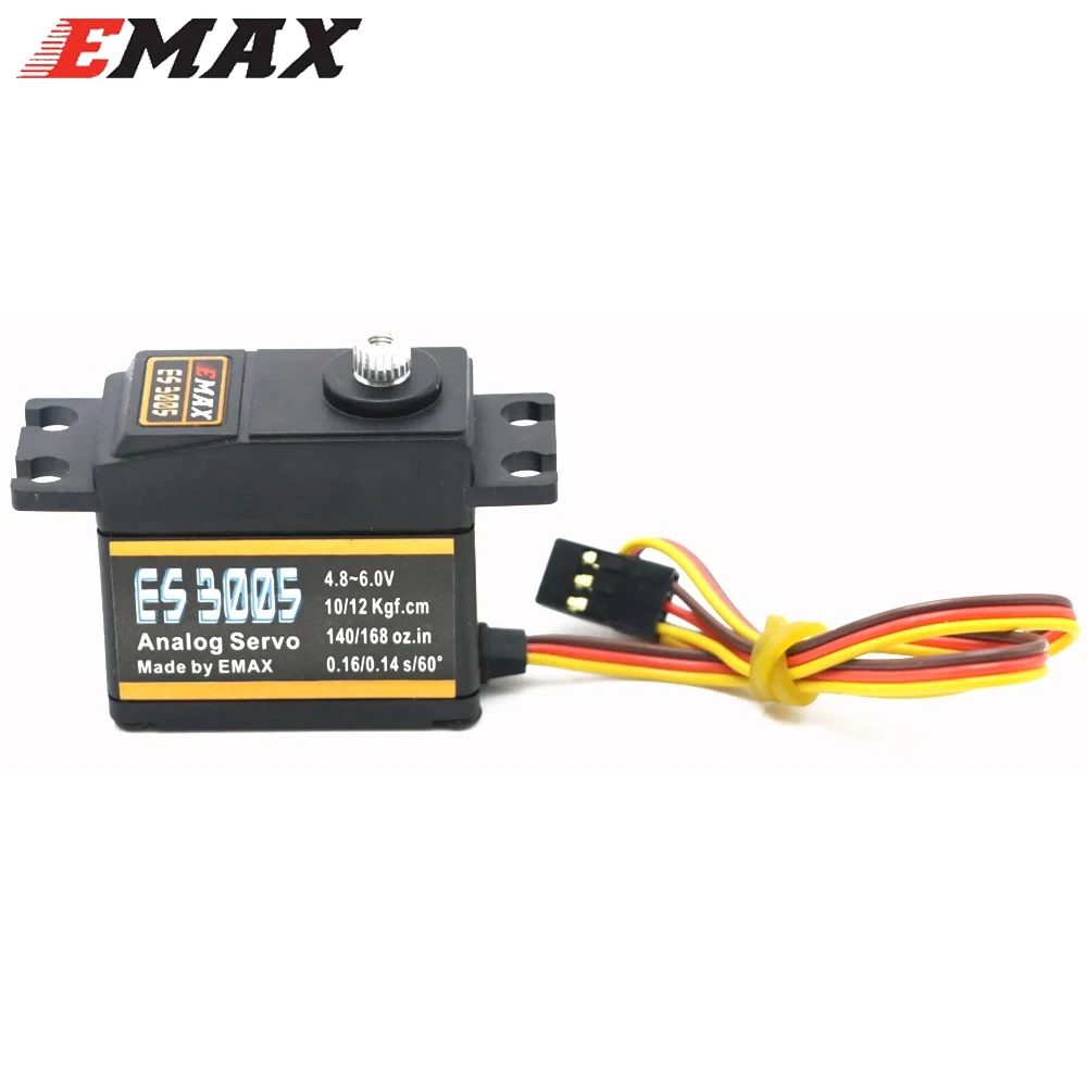 Emax ES3005 4.8-6.0V 13kg z wysokim momentem obrotowym metalowe przekładnie wodoodporne analogowe serwo do akcesoria do śmigłowców łodzi samochodowych RC