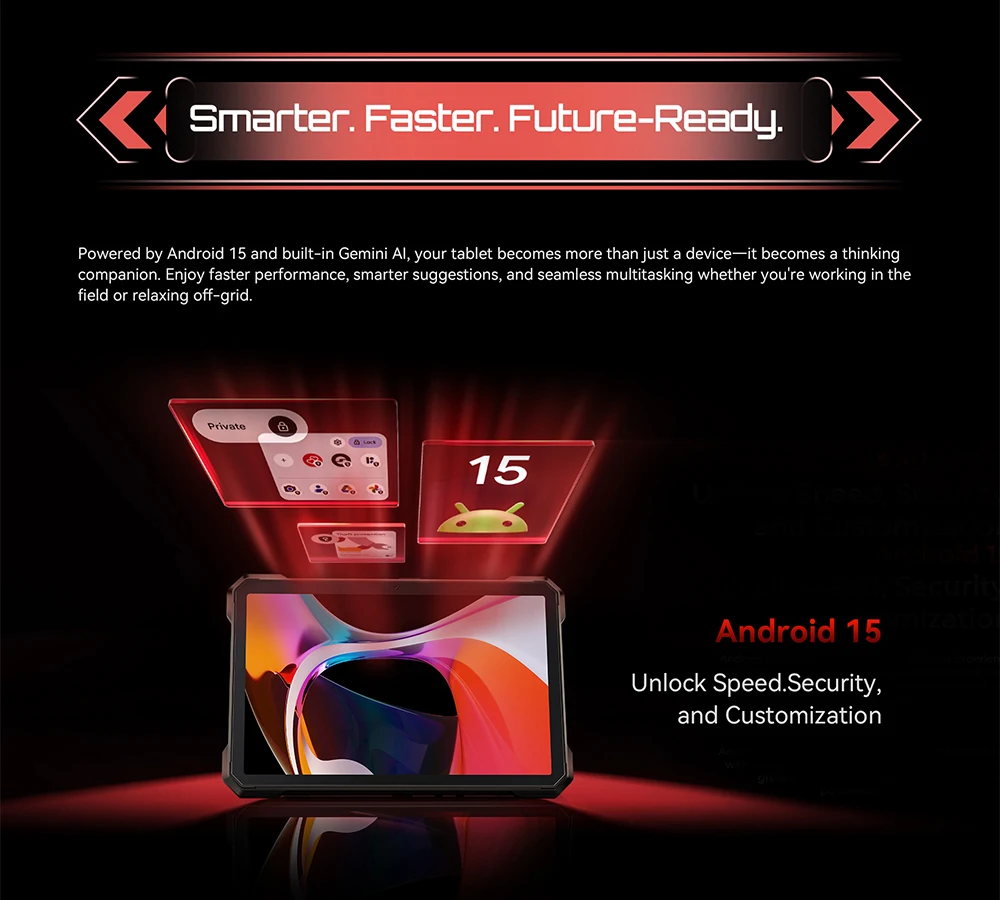 [Ship From UK]Cubot TAB KingKong S 10.1 Inch 90Hz Display Android 15 Tablet 15300mAh 16GB(6+10) 256GB Camping Light 48MP Pad