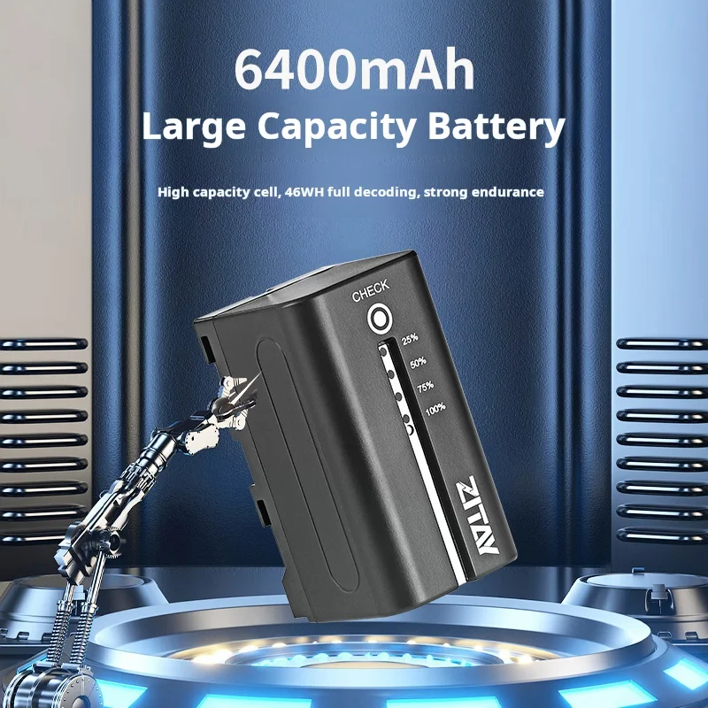 Batería Zitay NP-F750 para batería F750, Monitor de cámara Sony, fuente de alimentación Slr de 6400mah