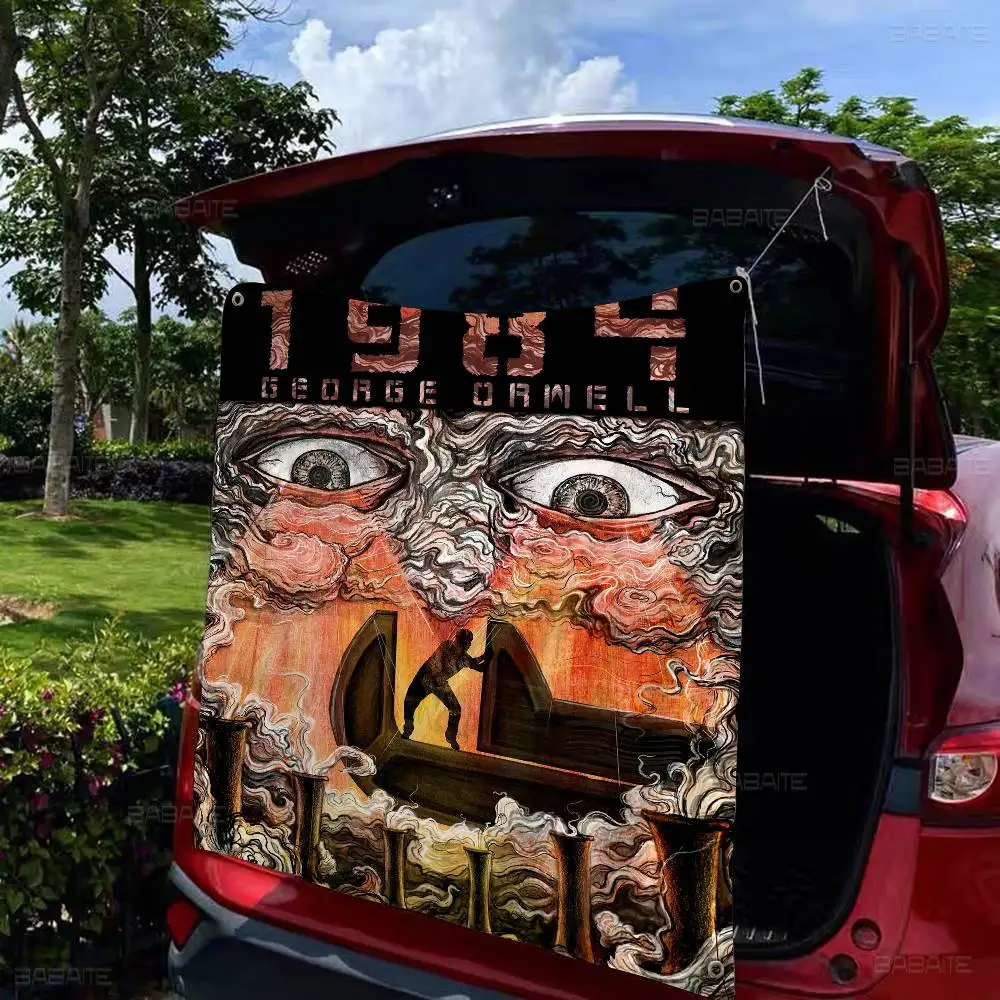 1984 George Orwell Creative Pattern Hanging Flag Polyester Printed Banner Hand Pulled Flag