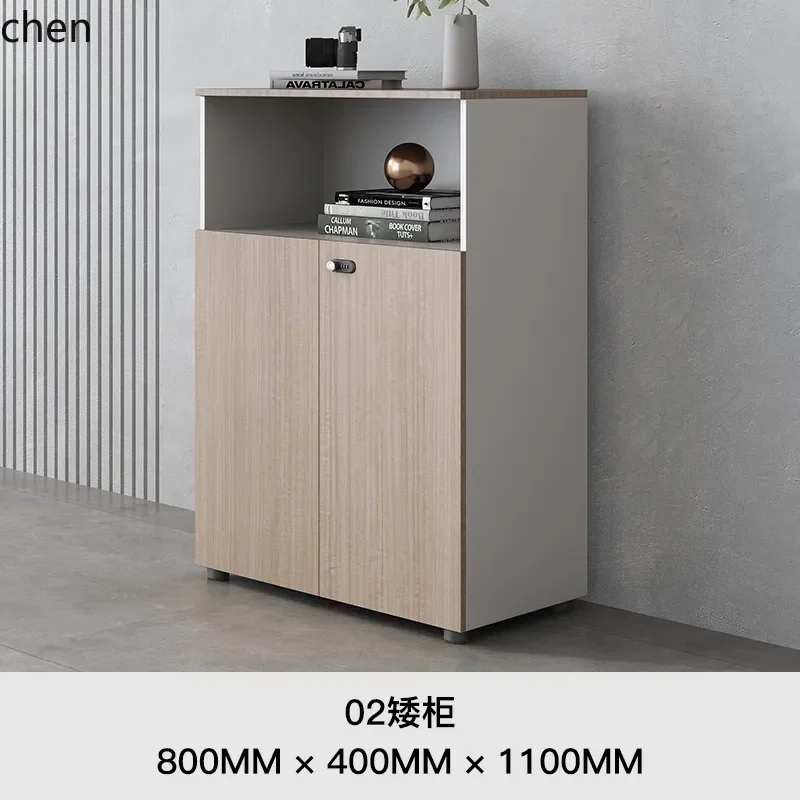HYS Office Wooden Office File Cabinet with Password Lock Storage Filing Cabinet Office
