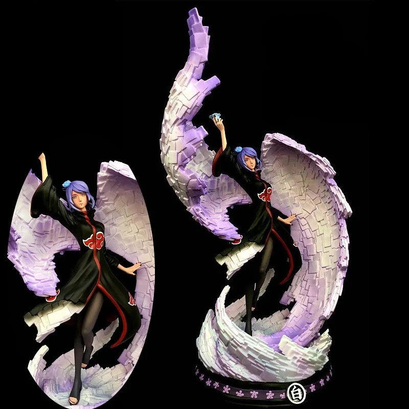 Naruto Anime Action Figure Statue GK Itachi Konan Akatsuki Figurine PVC Model Birthday Kid Gifts Toys Japanese 38cm