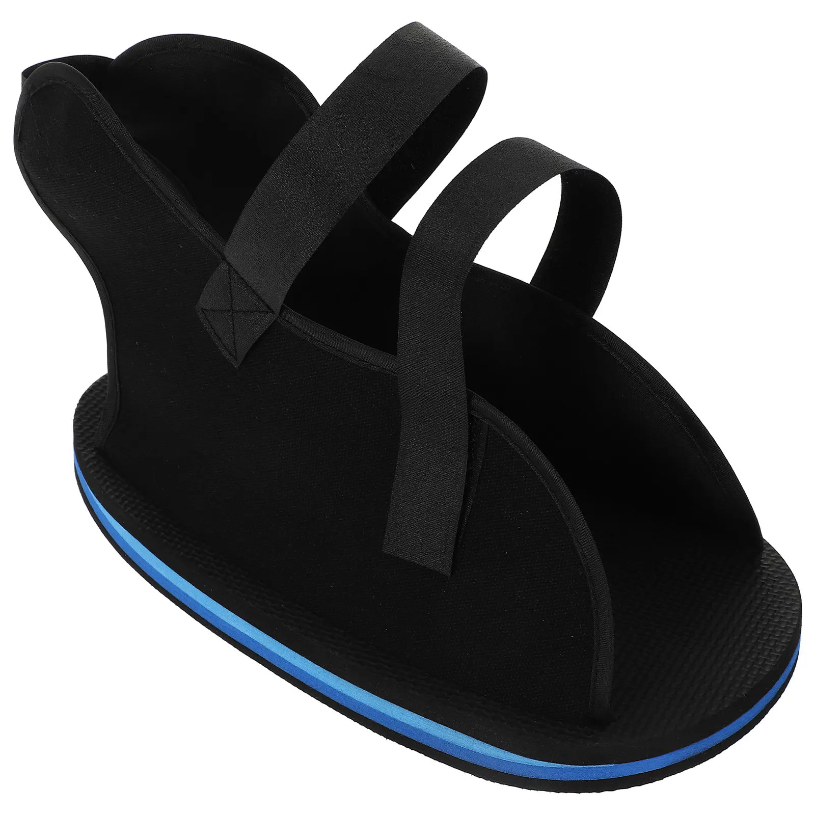 1Pcs Bone Fracture Cast Shoes Canvas Foot Protective Decompression Shoes Black Comfortable for Post Healing and Walking Support