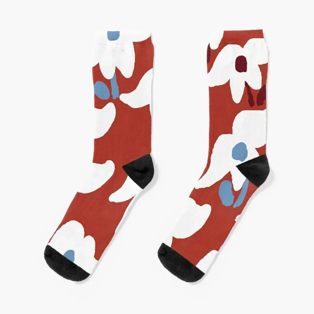 Unique Elegant Abstract Scandinavian Garden Socks luxe hockey christmas stocking Socks Man Women's