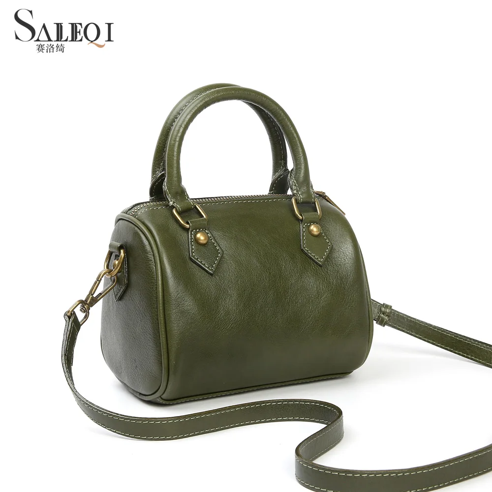 

Genuine Grade Leather Women's Shoulder Crossbody Bags Luxury Designer Brand Small Handbag for Woman High Quality Boston Bag New