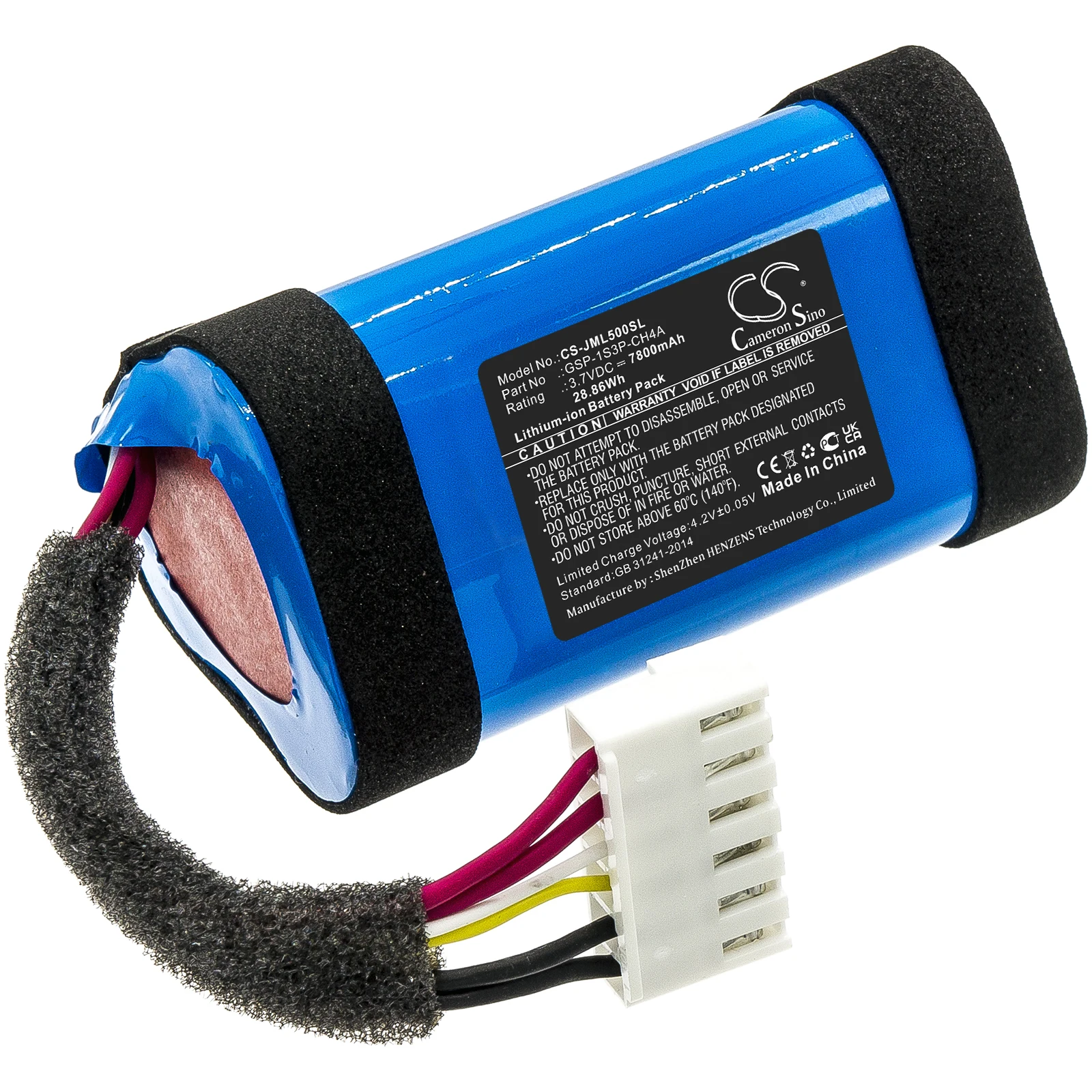 CS Replacement Battery for JBL Charge 4 ( GSP-1S3P-CH4A only),Charge 5,Charge 5 (GSP-1S3P-CH4D  PN:1AA011NA 7800mAh / 28.86Wh