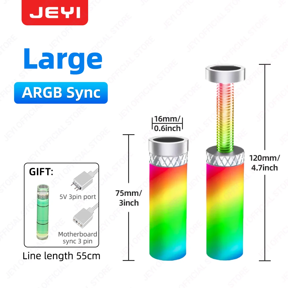 JEYI ARGB GPU magnetische basisbeugel - hard plastic anti-verslapping ontwerp verstelbare beugel, voor desktopcomputerbehuizing zonder gereedschap