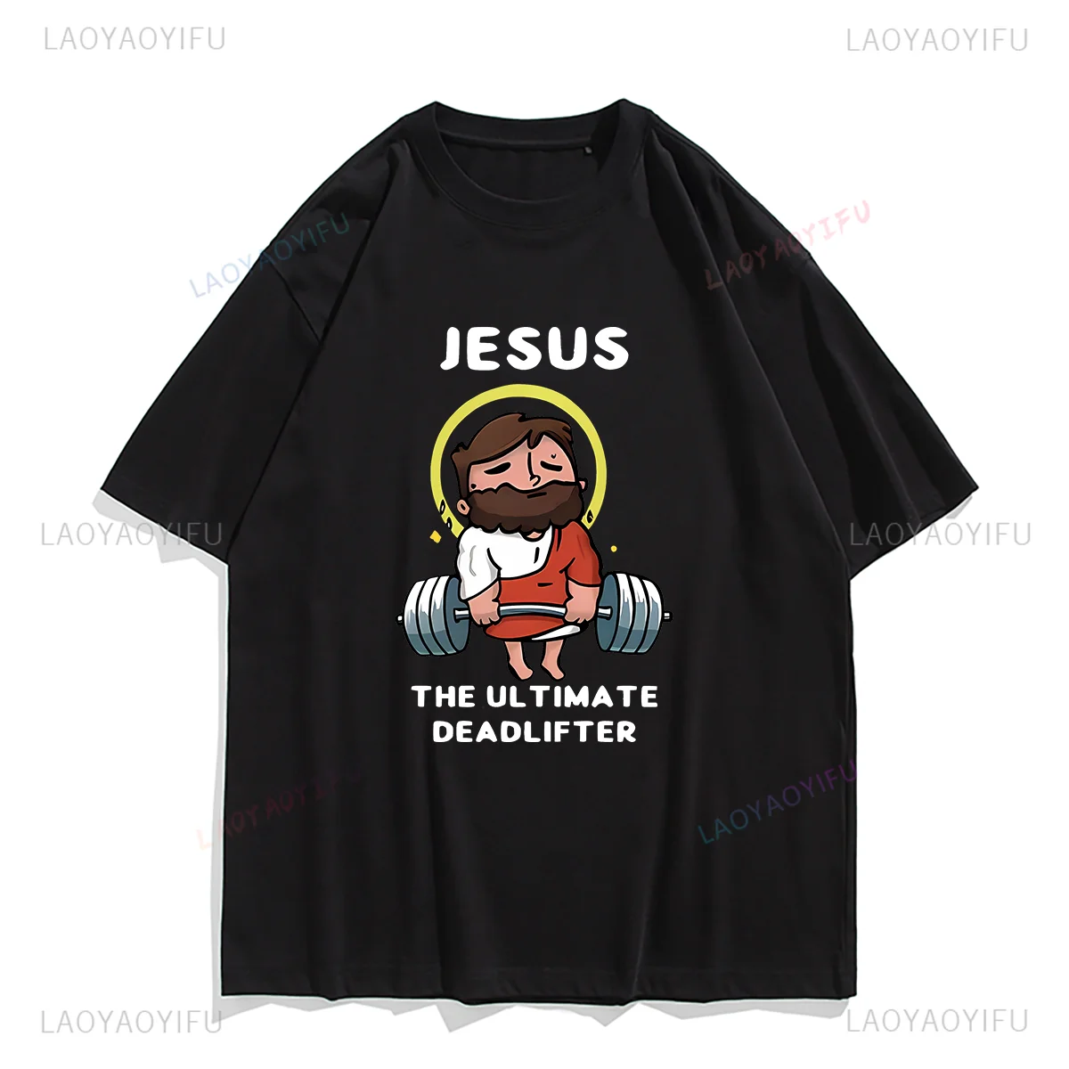 

Забавная одежда кавайные топы с принтом Иисуса для тренажерного зала Мужская и женская рубашка с рисунком аниме мультфильма Харадзюку хлопковая футболка с коротким рукавом и круглым вырезом
