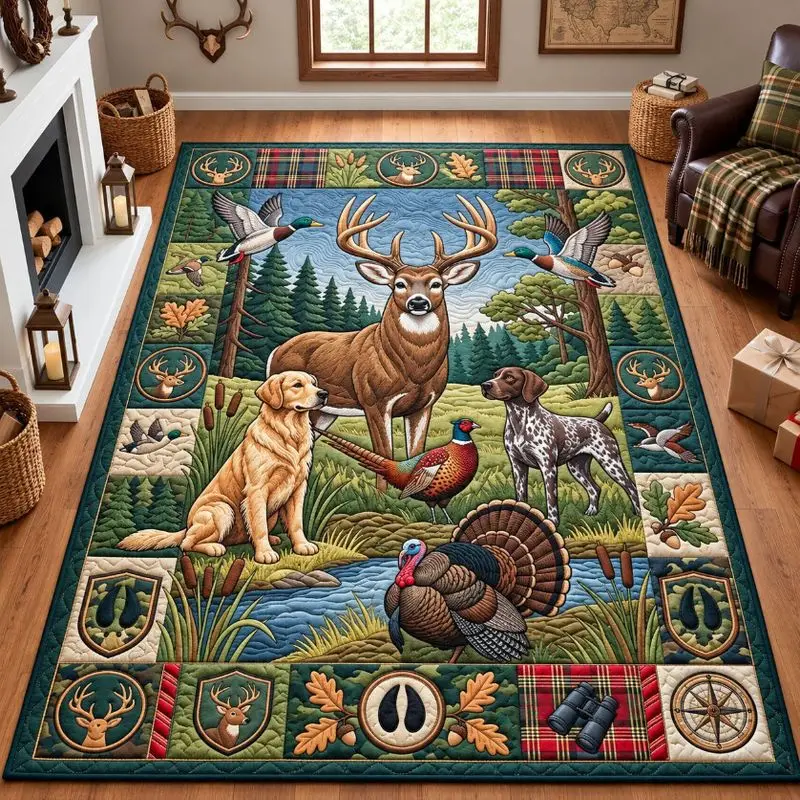 VIKAMA 3D Santa Chimney Wink Rug for Living Room Bedroom, Dirt Resistant Durable Novelty Holiday Area Rug Home Decor