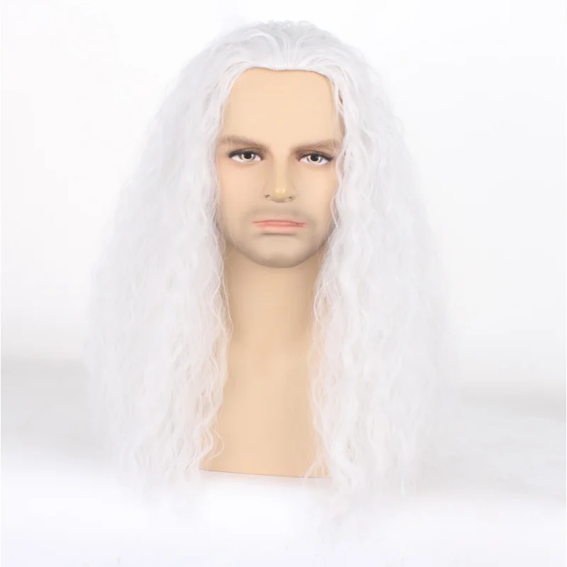 الأوروبية والأمريكية MencosWig الحب والرعد ثور شعر طويل مجعد TheHalloweeneddie munsonWig #6