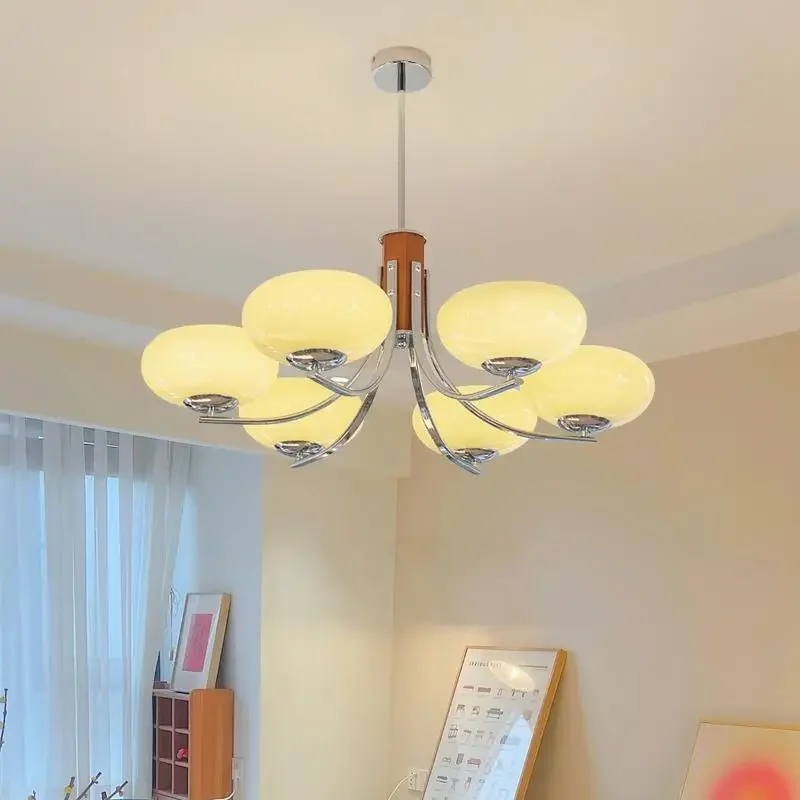 

Retro Bauhaus LED Chandelier Bedroom And Dining Room Ceiling Lamp Chandelier Study Living Room Decoration Pendant Light