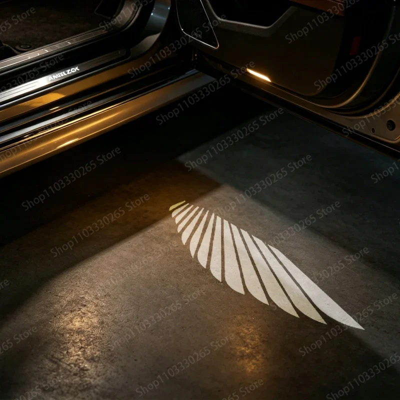 Door lighting, floor light, door opening projector, Angel Wing welcome light, car accessories, car atmosphere