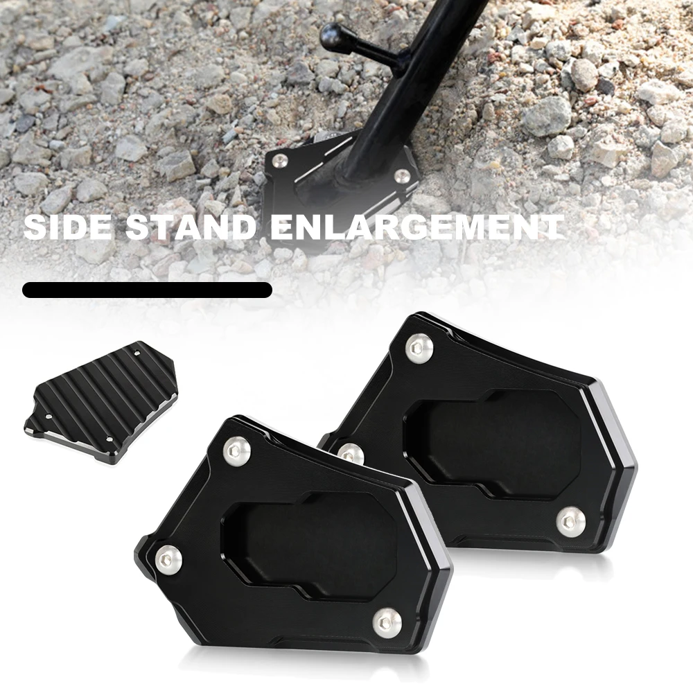 

For BMW R1250GS Adventure R 1200 GS LC R1200GS Adv CNC Kickstand Side Stand Vergroter Plaat Extension Pad LOGO R1200GS R1250GS