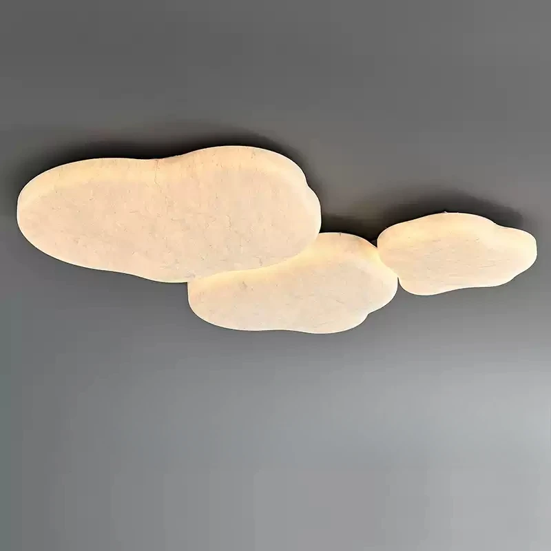 2025 French Cream Silk Ceiling Light Simple Wabi-Sabi Style Retro Bedroom Lamp White Cloak Room Living Room Study Balcony