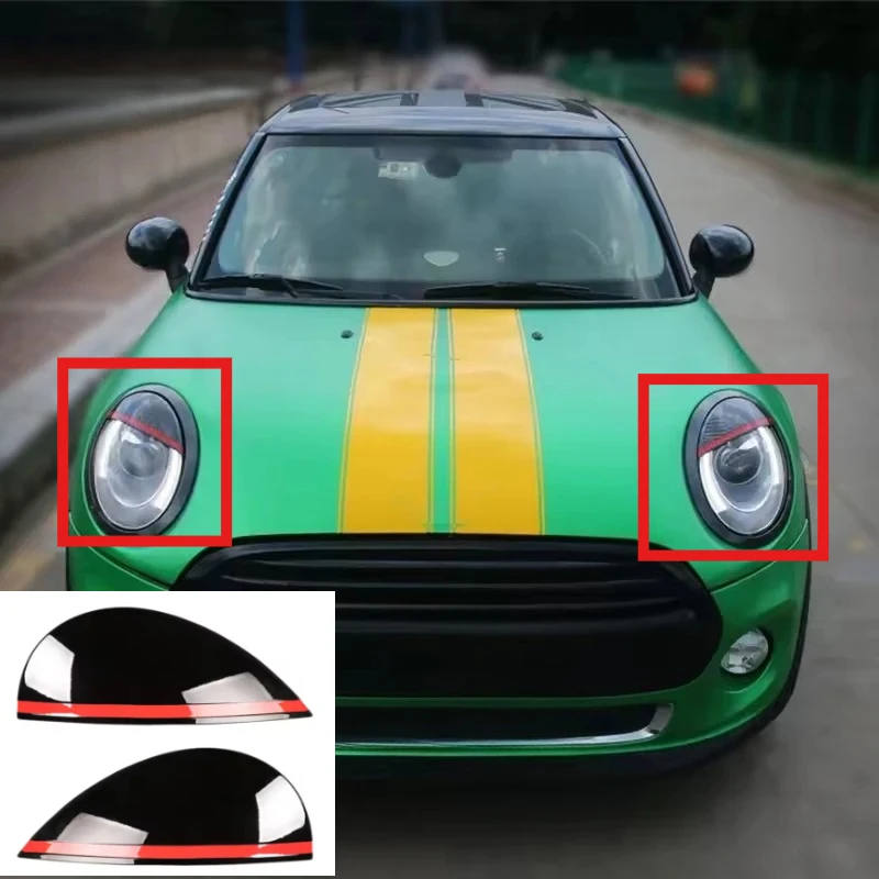 Headlights Eyebrows Eyelids Cover Eyelash Head Light Lamp Stickers for MINI Cooper F54 F55 F56 F57 R55 R56