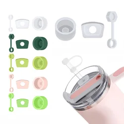 3pcs/Set Spill-Proof Straw Stopper Silicone Straw Cap Spill Stopper Leak Stopper For Stanley Cup 1.0 2.0 Tumbler Accessories