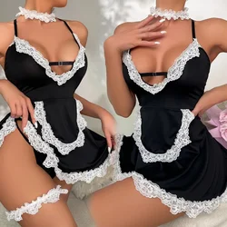 Women Maid Outfit Lolita Cosplay Cute Sexy Erotic Kawaii Cafe Costume Black White Xxx Female Costumes School 18 Fancy Nightgown