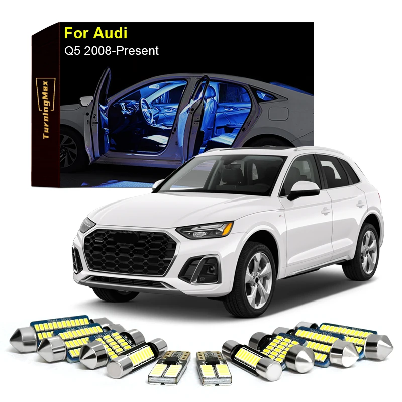 

Canbus Interior Lighting LED Bulbs Kit Package For Audi Q5 2008-Now Dome Map Reading Trunk Indoor Lamps Lights Car Accessories