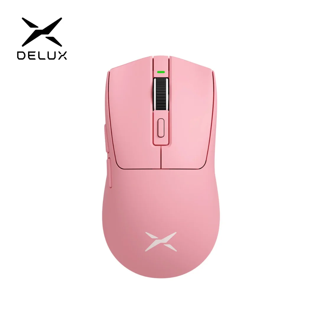 Delux M600 Series Gaming Mouse 52g Lightweight 2.4G+Wired Connection 26000DPI Rechargeable Mice for PC Gamer for Small Hand