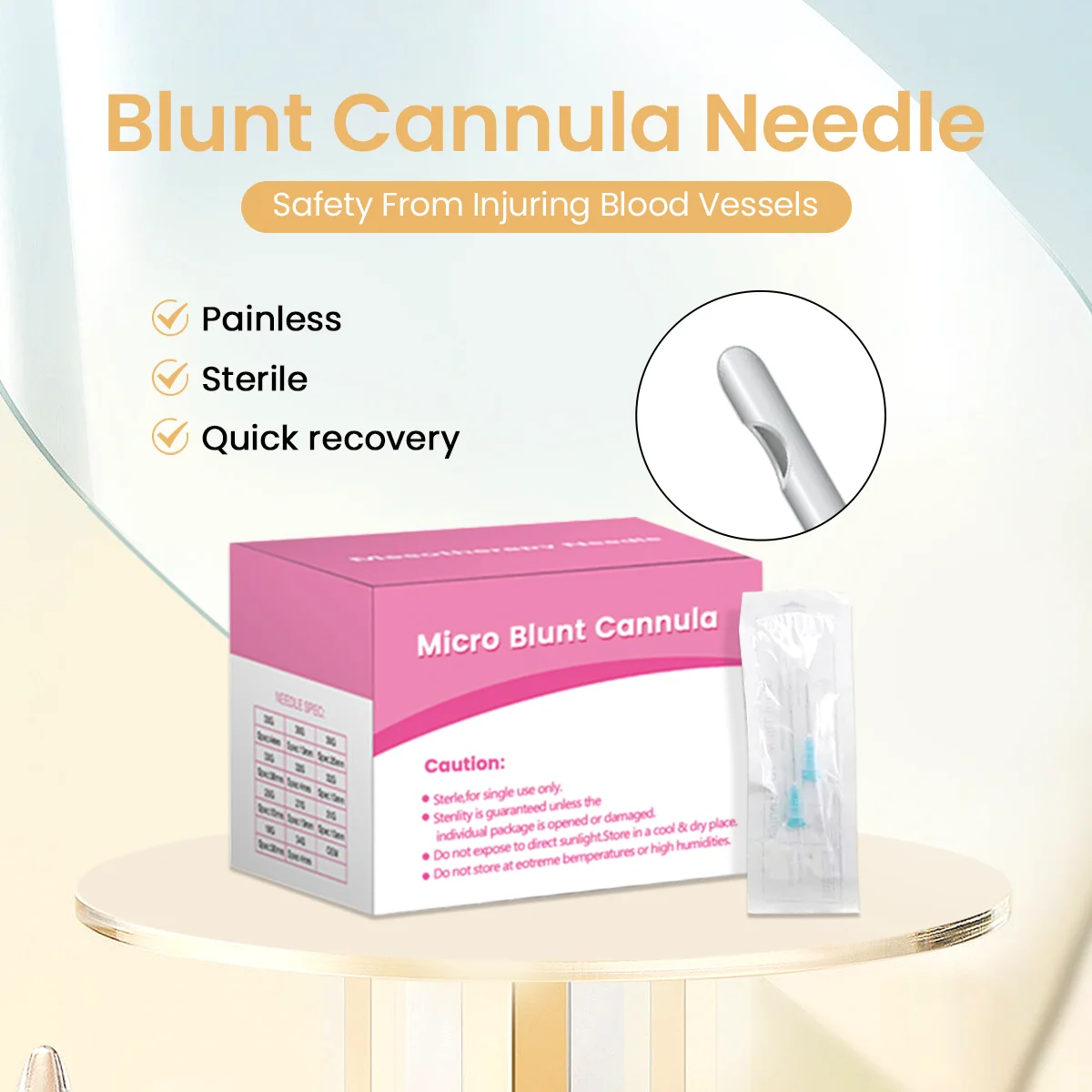 Korea Medical Blunt 22G 25G 50mm 70mm Cannula Disposable Kit Plain Ends Notched Endo Micro Cannula For Injectable